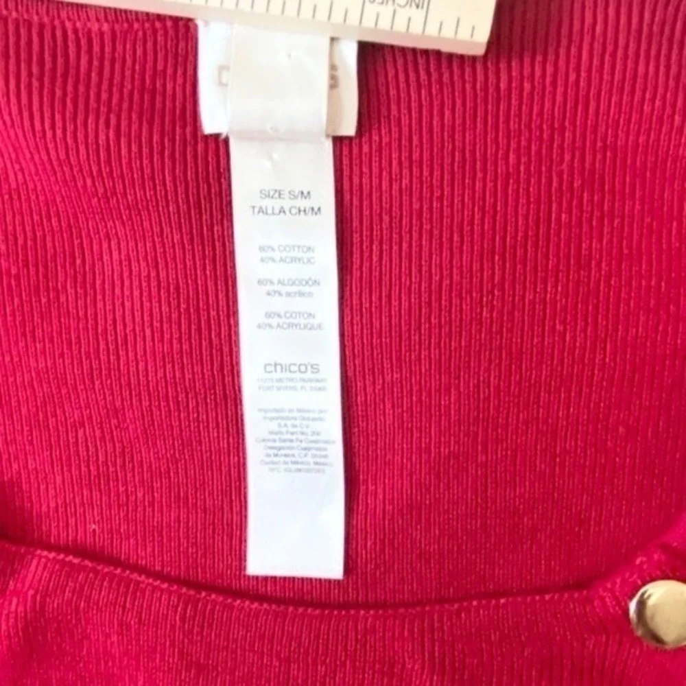 Chico's Women's Draped Luxe Red‎ Poncho Cape Sweater OS